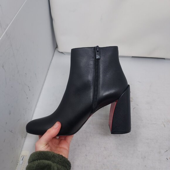 Christian Louboutin Black Turela Leather Ankle Boot - Picture 6 of 12